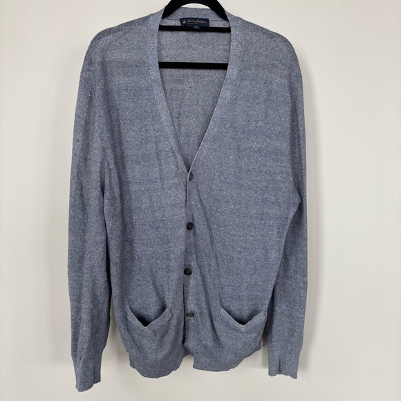 Brooks Brothers Linen Cardigan Sweater Size XL - Picture 1 of 6
